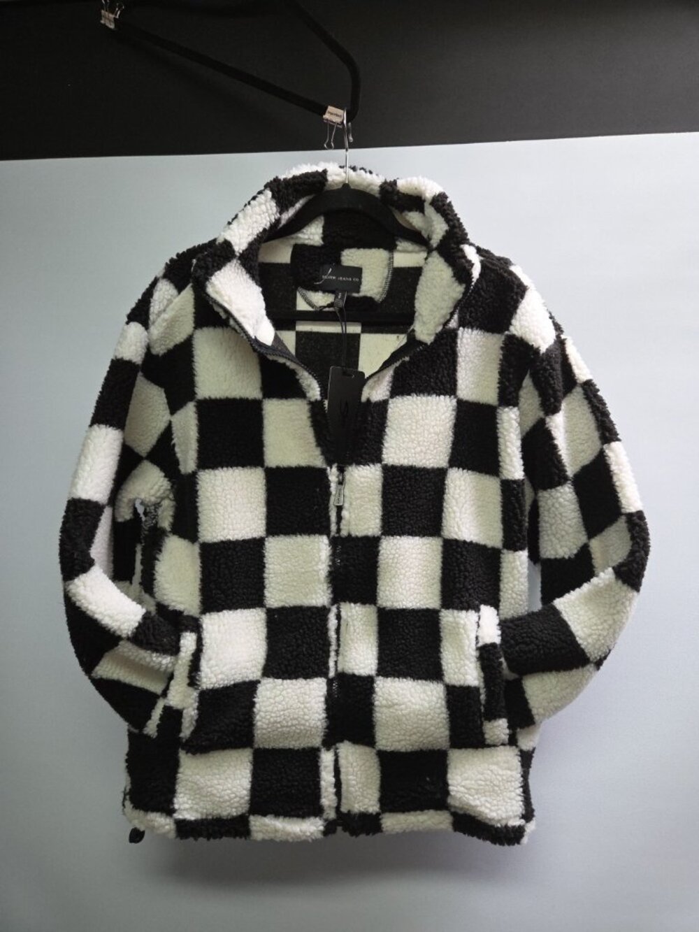 Silver Jeans Co Sherpa Lined Plaid Checkered Jacket Triple 5 Flannel Jacket Sml